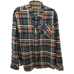 CQR Men’s All Cotton FLANNEL Shirt Long Sleeves